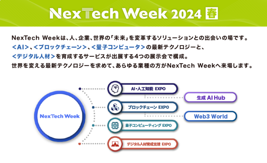 NexTech Week2024【春】』出展のお知らせ ～AI・人工知能EXPO【春】・量子コンピューティングEXPO【春】に参加します～